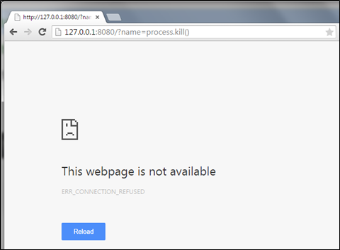 Accessing the vulnerable application.