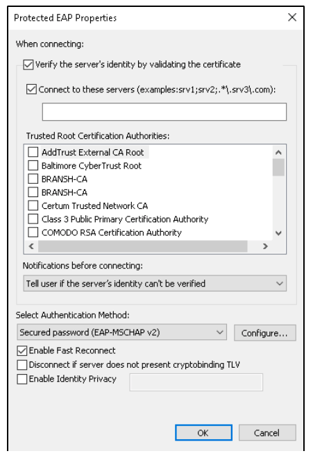 Windows 10 configuration