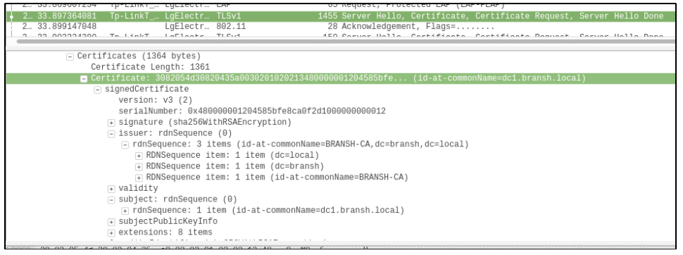 Wireshark certificate