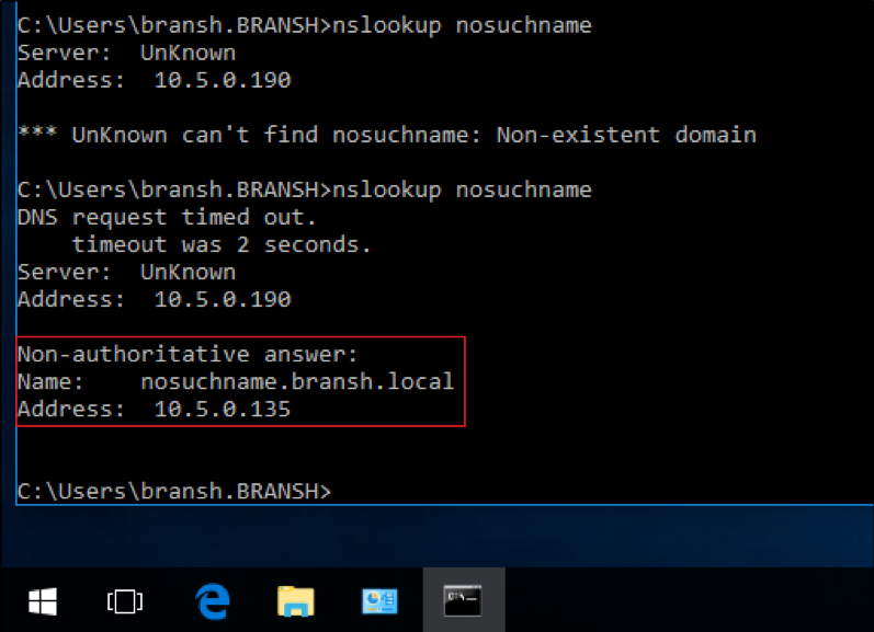 The victim now gets a poisoned answer for the previously unknown host pointing to the attacker's machine