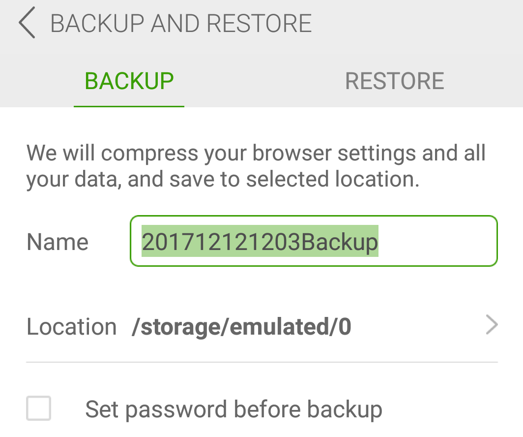 backup restore
