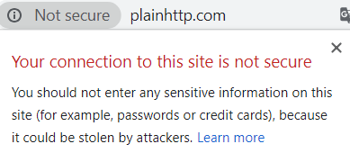 HTTP Not Secure
