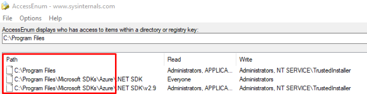attack surface for Windows