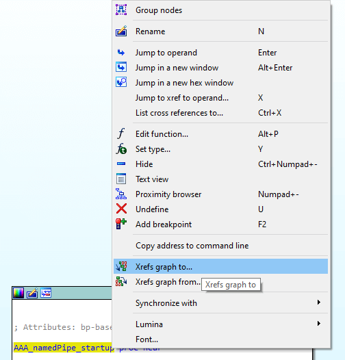 How to use the Xrefs graph to method | VerSprite Cybersecurity
