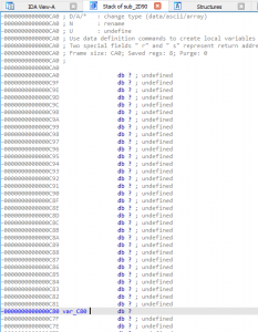 Reviewing sub_2D90 stack