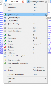 Add New Structure Menu