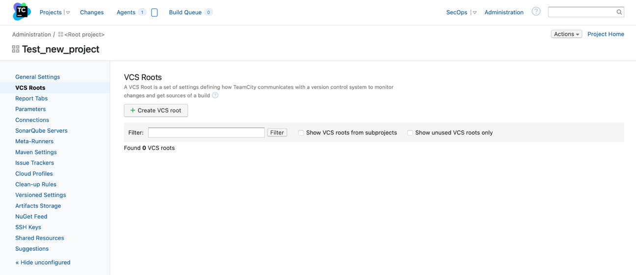 Link project with to source code TeamCity | VerSprite Cybersecurity DevSecOps